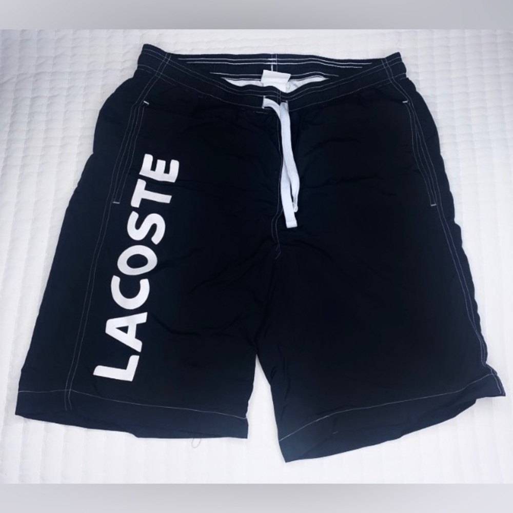 Lacoste Men Medium Swim Trunk Shorts Black